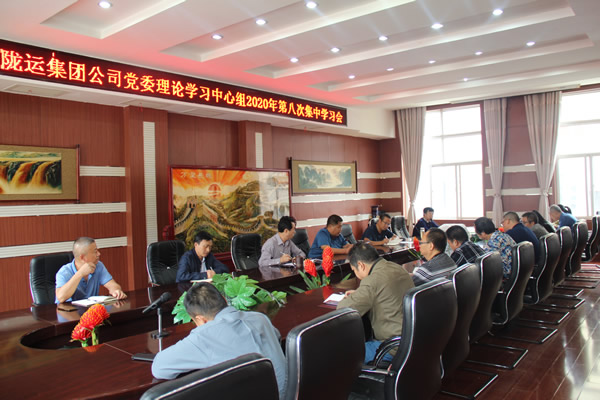 隴運集團(tuán)公司黨委理論學(xué)習(xí)中心組召開2020年第八次集中學(xué)習(xí)會議